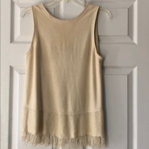 Theory Knit Tank in Ivory